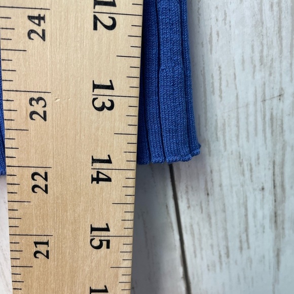 Cable & Gauge Royal Blue Ribbed Cardigan size Large - Picture 7 of 7